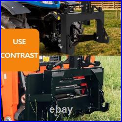 3 Point Quick Hitch Adapter with Skid Steer Mount Plate for Cat 1 Tractor Loader