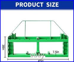 4000LBS 45 Frame Skid Steer Tractor With 48 Blades Pallet Fork Fits John Deere