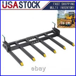 4000LBS 58 Clamp on Pallet Forks Quick Attach Tractor Bucket Skid Steer Loader