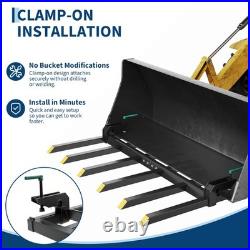 4000LBS 58 Clamp on Pallet Forks Quick Attach Tractor Bucket Skid Steer Loader