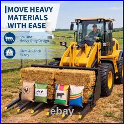 4000LBS 58 Clamp on Pallet Forks Quick Attach Tractor Bucket Skid Steer Loader