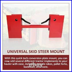 4000LBS Skid Steer Quick Tach Conversion Adapter Plate Attachment For Bobtach