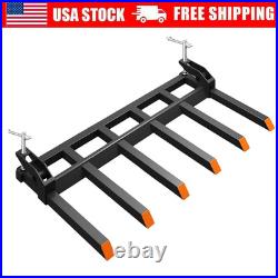 4000LB 58 Clamp on Debris Forks Heavy Duty for Tractor Bucket Loader Skid Steer