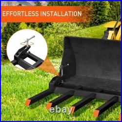 4000LB 58 Clamp on Debris Forks Heavy Duty for Tractor Bucket Loader Skid Steer