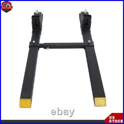 4000Lbs 60 Tractor Clamp On Pallet Forks Bucket Quick Attach With Stabilizer Bar
