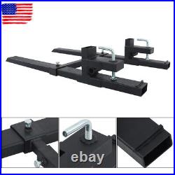 4000Lbs 60 Tractor Clamp On Pallet Forks Bucket Quick Attach With Stabilizer Bar