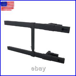 4000Lbs 60 Tractor Clamp On Pallet Forks Bucket Quick Attach With Stabilizer Bar