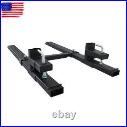4000Lbs 60 Tractor Clamp On Pallet Forks Bucket Quick Attach With Stabilizer Bar