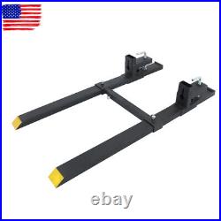 4000Lbs 60 Tractor Clamp On Pallet Forks Bucket Quick Attach With Stabilizer Bar