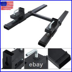 4000Lbs 60 Tractor Clamp On Pallet Forks Bucket Quick Attach With Stabilizer Bar