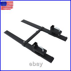 4000Lbs 60 Tractor Clamp On Pallet Forks Bucket Quick Attach With Stabilizer Bar