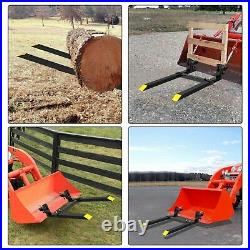 4000Lbs 60'' Tractor Pallet Forks Clamp on Skid Steer Loader Bucket Quick Attach
