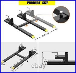 4000Lbs 60'' Tractor Pallet Forks Clamp on Skid Steer Loader Bucket Quick Attach