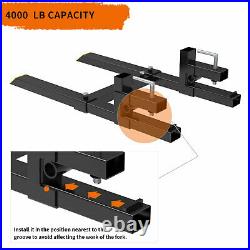 4000Lbs 60'' Tractor Pallet Forks Clamp on Skid Steer Loader Bucket Quick Attach