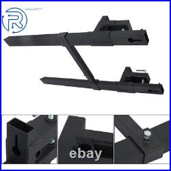 4000Lbs Quick Attach With Stabilizer Bar 60 Tractor Clamp On Pallet Forks Bucket