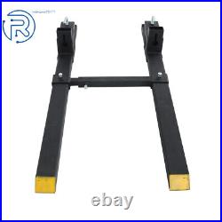 4000Lbs Quick Attach With Stabilizer Bar 60 Tractor Clamp On Pallet Forks Bucket