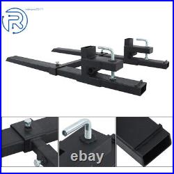 4000Lbs Quick Attach With Stabilizer Bar 60 Tractor Clamp On Pallet Forks Bucket