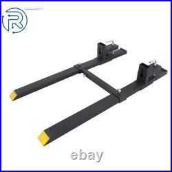 4000Lbs Quick Attach With Stabilizer Bar 60 Tractor Clamp On Pallet Forks Bucket