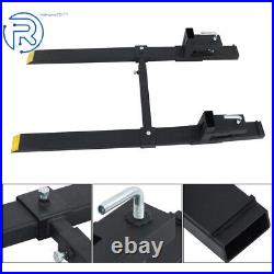 4000Lbs Quick Attach With Stabilizer Bar 60 Tractor Clamp On Pallet Forks Bucket