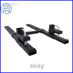 4000Lbs Quick Attach With Stabilizer Bar 60 Tractor Clamp On Pallet Forks Bucket