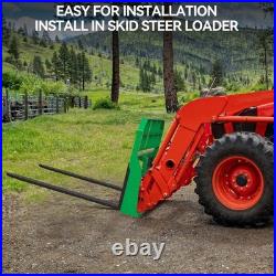 4000 Lbs Quick Attach Pallet Forks 45 Frame 48 Blades for Skid Steer Tractors