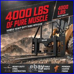 4000 Lbs Quick Attach Pallet Forks 45 Frame 48 Blades for Skid Steer Tractors
