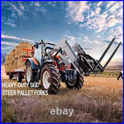 4000 Lbs Quick Attach Pallet Forks 45 Frame 48 Blades for Skid Steer Tractors