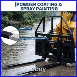 4000 Lbs Universal Skid Steer 45Pallet Fork Frame Attachment With48 Fork Blades 4000 Lbs Universal Skid Steer 45Pallet Fork Frame Attachment With48 Fork Blades