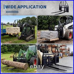 4000 Lbs Universal Skid Steer 45Pallet Fork Frame Attachment With48 Fork Blades
