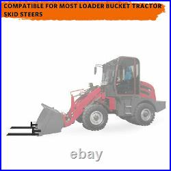 4000lb/1500lb Clamp On Bucket Forks Skid Steer Loader Attachment Tractor 60/43
