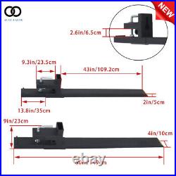 4000lb Clamp on Bucket Pallet Forks Tractor Loader Skid Steer Attach 60'