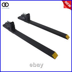 4000lb Clamp on Bucket Pallet Forks Tractor Loader Skid Steer Attach 60'