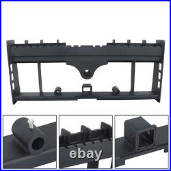 4000lb Heavy-Duty With Receiver Hitch & Spear Sleeves Skid Steer Pallet Fork Frame
