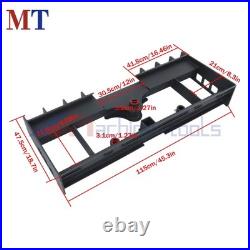 4000lb Skid Steer Pallet Fork Frame With Receiver Hitch & Spear Sleeves For Kubota