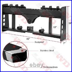 4000lb Skid Steer Pallet Fork Frame With Receiver Hitch Spear Sleeves fits Bobcat