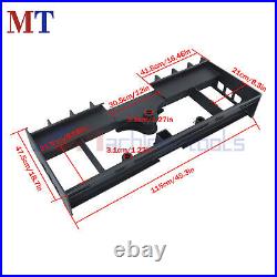 4000lb Skid Steer Pallet Fork Frame With Receiver Hitch & Spear Sleeves for Kubota