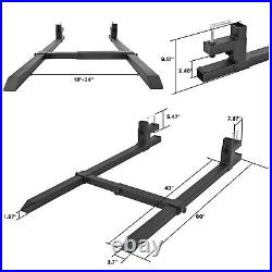 4000lb Tractor Pallet Forks Bucket Clamp On 60 For Skid Steer Loader
