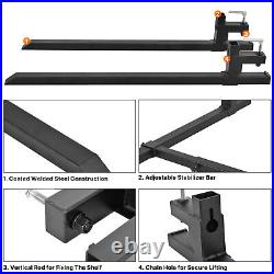 4000lb Tractor Pallet Forks Bucket Clamp On 60 For Skid Steer Loader