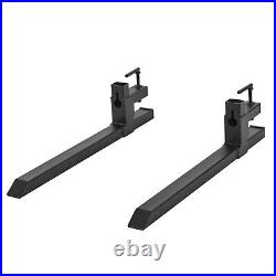 thumbnail image 2 of 4000lb Capacity Pallet Forks 60-inch Clamp-On Bucket Forks For Skid Steer, Tractor Loader - Thickened Steel 2 of 6