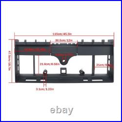 4000lb With Receiver Hitch & Spear Sleeves Skid Steer Heavy-Duty Pallet Fork Frame