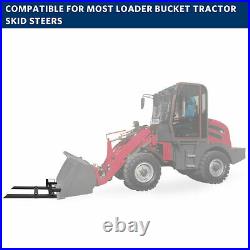 4000lbs 60 Clamp Bucket Fork Tractor With Stabilizer Bar For Skid Steer Loader