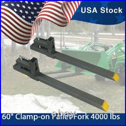 4000lbs 60 Clamp On Bucket Forks Pallet Forks For Tractor Skid Steer Loader