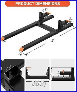 4000lbs 60 Tractor Pallet Forks Clamp On Skid Steer Loader BucketQuick Attach