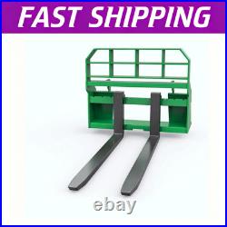 4000lbs Skid Steer Pallet Fork Attachment 46 Frame With48 Blades Fits Tractors