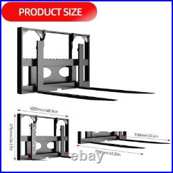 40 Skid Steer Pallet Fork Frame With 37 Blades Quick Attach 4000lbs
