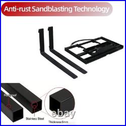 40 Skid Steer Pallet Fork Frame With 37 Blades Quick Attach 4000lbs