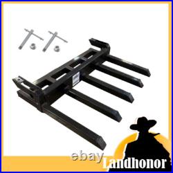 42 Clamp Debris Forks 2600lbs Tractor Bucket Pallet Landhonor Skid Steer Loader