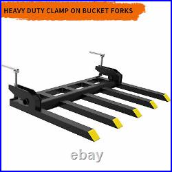 42 Clamp On Debris Fork Bucket Attachment For Landscaping Construction 3500lbs