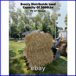42 Clamp-On Pallet Forks With 5 Tines 2500LB Tractor Loader Skid Steer Heavy Duty