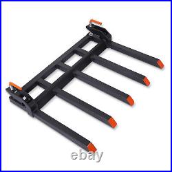 42 Clamp on Debris Pallet Fork for Tractor Skid Steer Buckets Attachment 2500lb